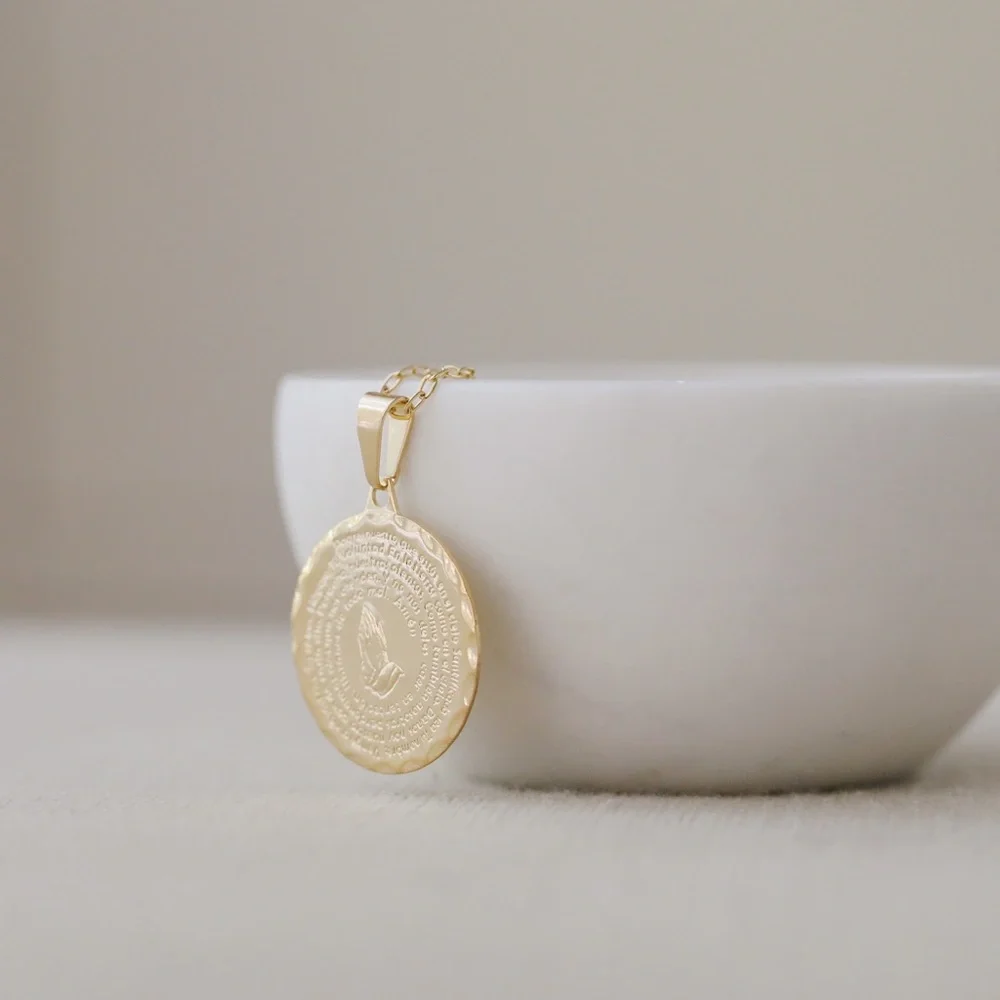 Our Father Prayer Necklace | 18k Gold Filled - Picture 5 of 9